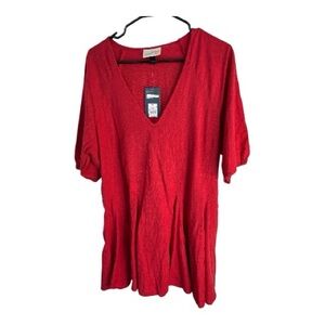 Universal Thread Women’s Puff Sleeve V-Neck Dress with Side Pockets Size XL NWT